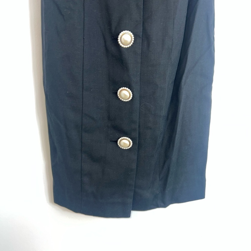 Vintage Jessica Howard Elegant Black and White Dress with Button Detail - Picture 6 of 13